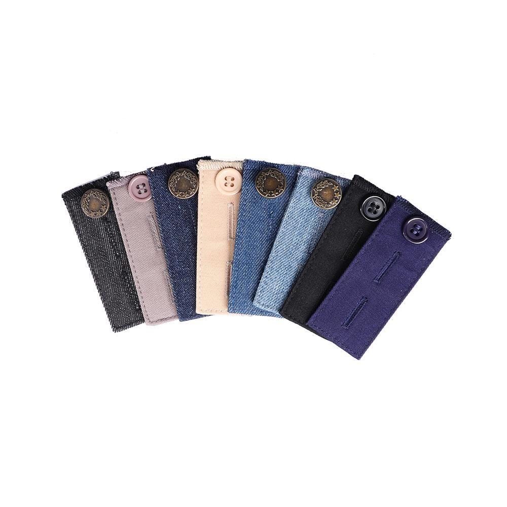 2PCS Unisex Maternity Garment Accessories Skirts Waist Band Hooks Button Pant Extender Belt