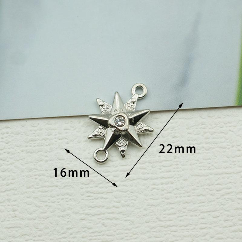 Шестиконечная снежинка звезда соединитель DIY сплав ювелирные аксессуары