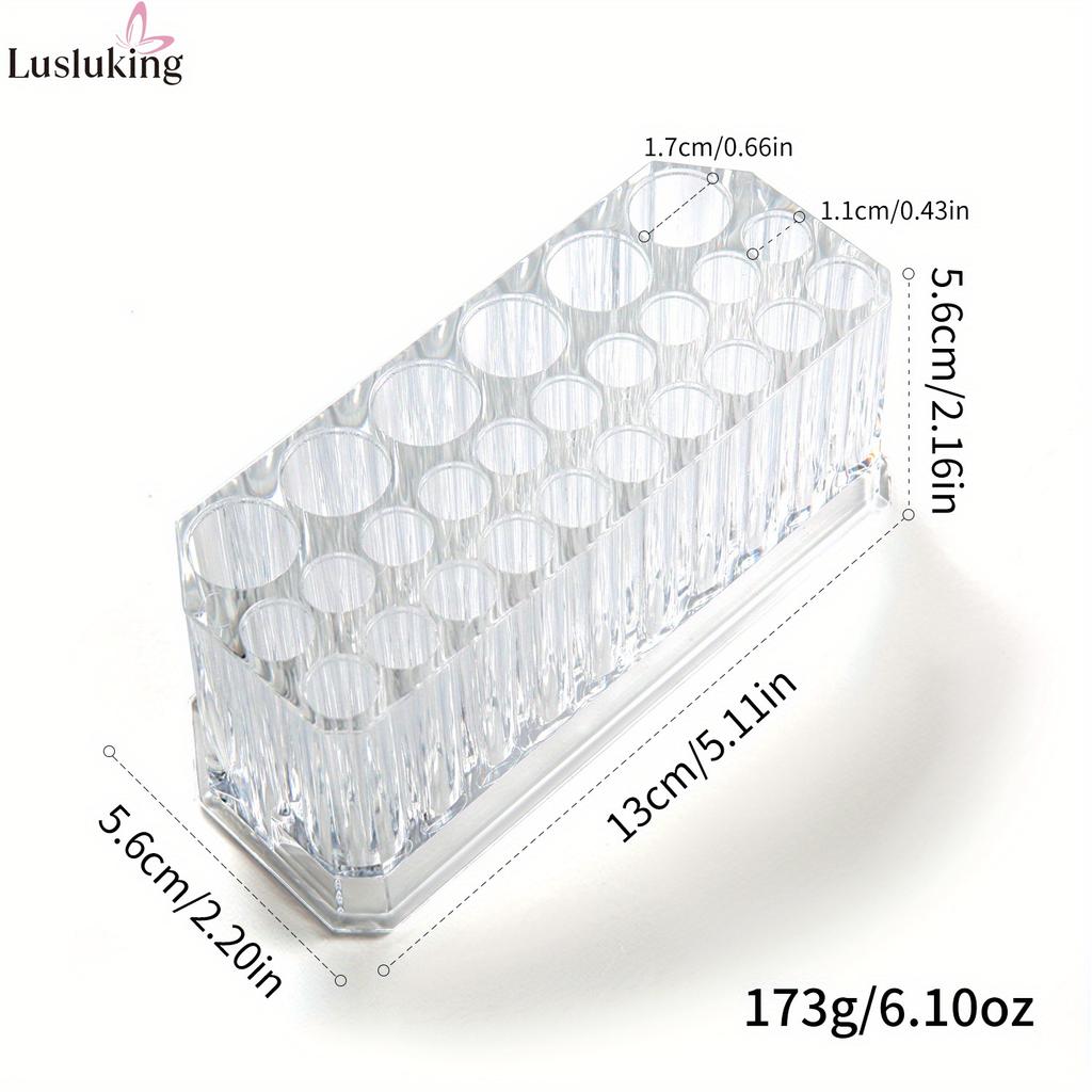 26 Holes Nail Brushes Storage Holder Makeup Brushes Organizer Nail Tools Stand Storage Showing Shelf Pens Display Case