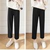 2022 Autumn Winter Korean Stytle Pants Women Thicker Soft Stylish Solid Bottom High StreetSimple Elastic Waist Feminine Trouser
