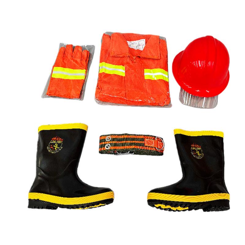 Пожарный тренировочный костюм в стиле 97: Набор из 6 предметов со шлемом, перчатками, ботинками и боевой формой