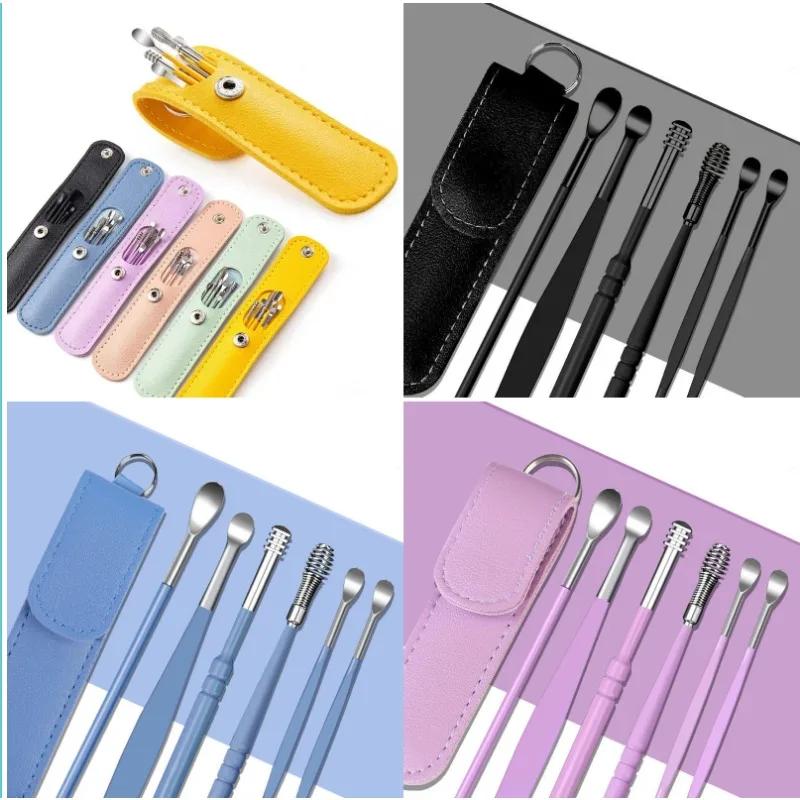Xiaomi Stainless Steel Sanding Ear Digging Double Head Spiral Safety Spring Ear Digging Spoon Massage Ear Digging Spoon Cleaning Tool