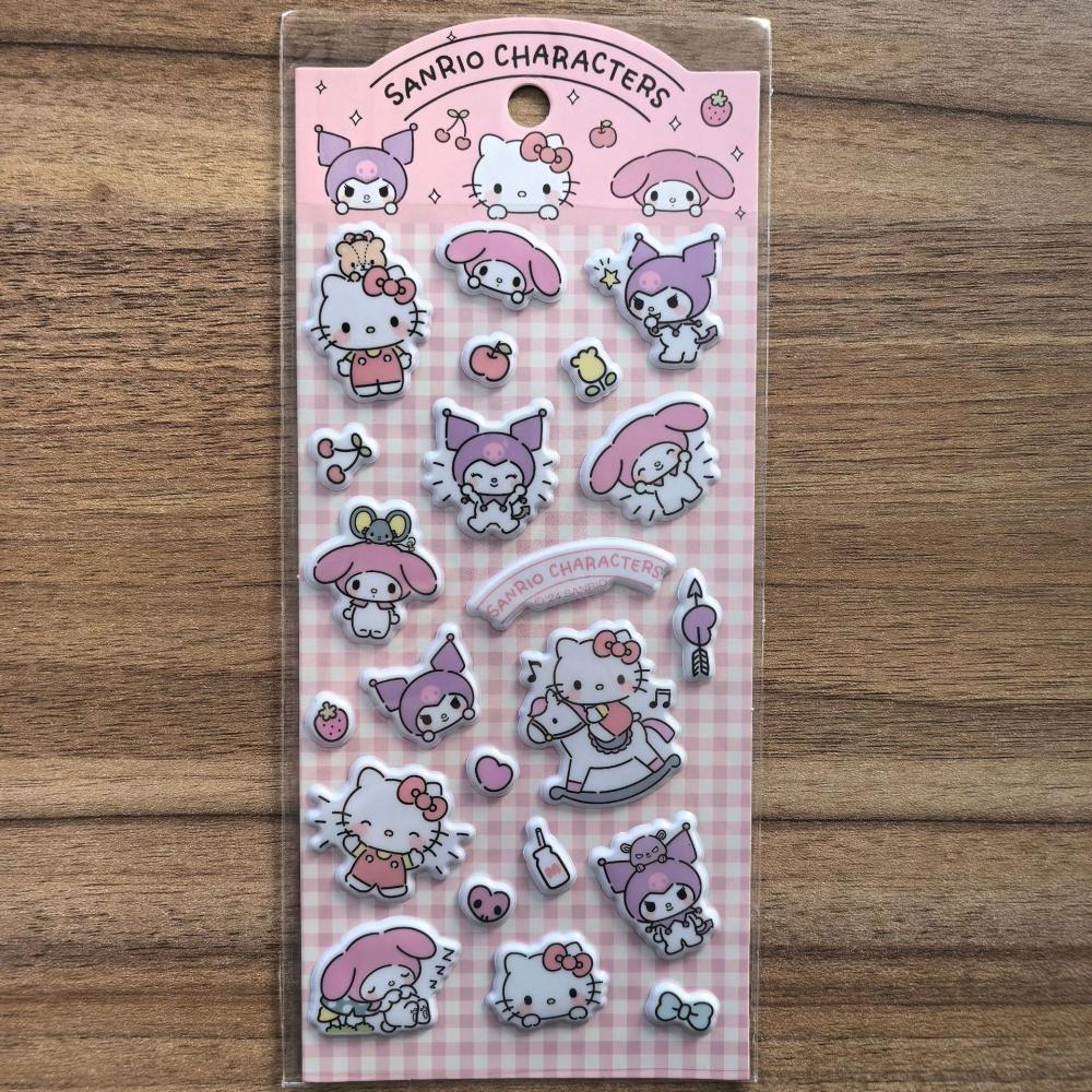 Оригинальные 3D наклейки Sanrio для скрапбукинга, телефона, кружки, ежедневника, гитары, Декор, Наклейка, Мультяшный Куроми Мелоди, Наклейка-игрушка, Подарок