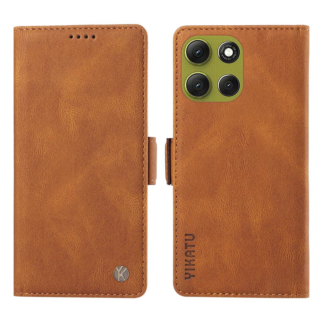 For Motorola Moto G86 5G Leather Case YIKATU YK-005 Skin-touch Feeling Wallet Phone Cover