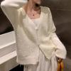 Women's Autumn and Winter V-neck Sequin Knit Cardigan Jumper