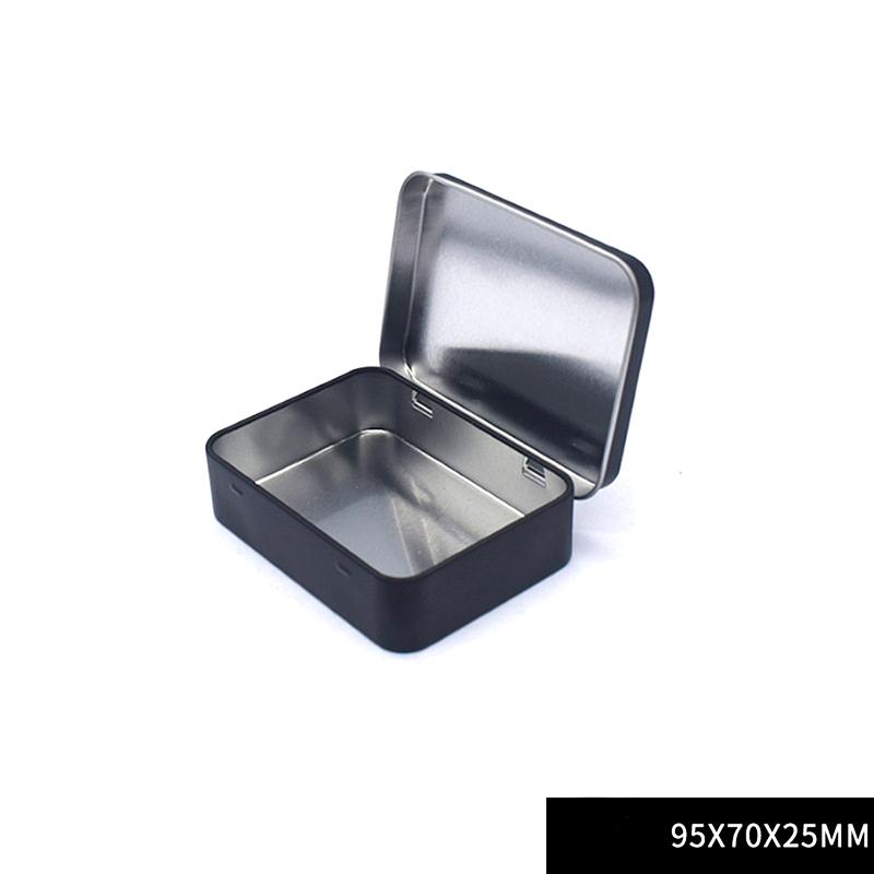 1 шт., аксессуары для самостоятельного изготовления, металлическая жестяная серебряная черная откидная коробка для хранения инструментов, денег, монет, конфет, ключей, визиток, ящик для хранения