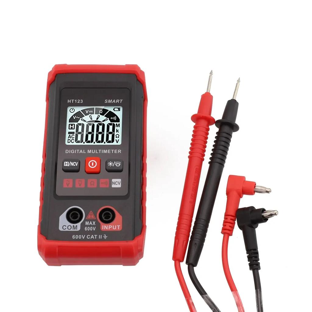 User Friendly HT123 Digital Multimeter Measures ACDC Voltage NCV Detection Auto Power Off Backlit Display Counts