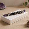 Amethyst Healing Wand - Twisted Silver Sphere