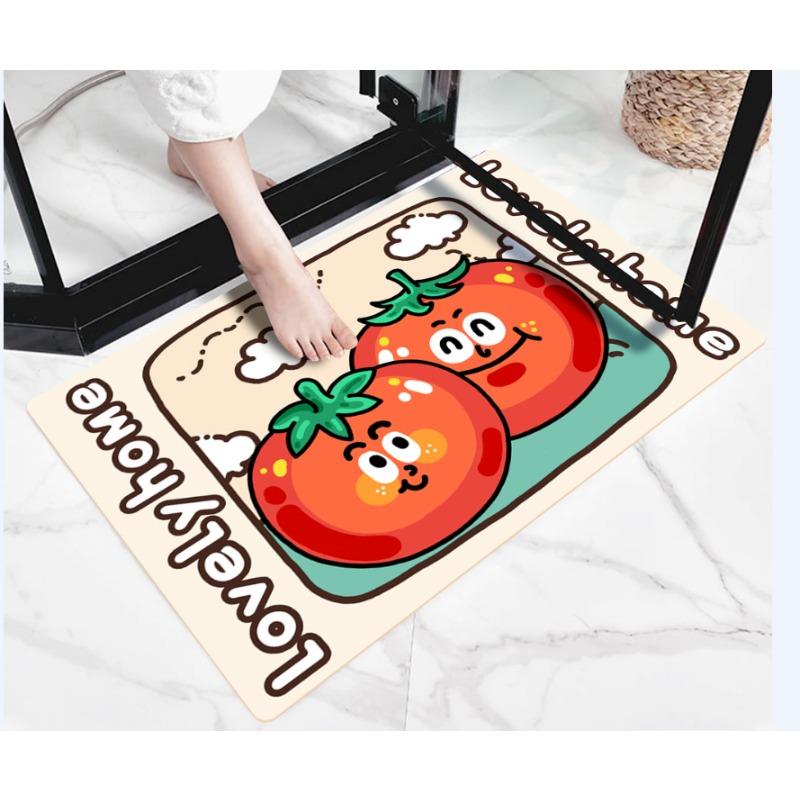 Diatom mud bathroom absorbent floor mat toilet quick drying soft foot mat toilet door carpet non-slip mat