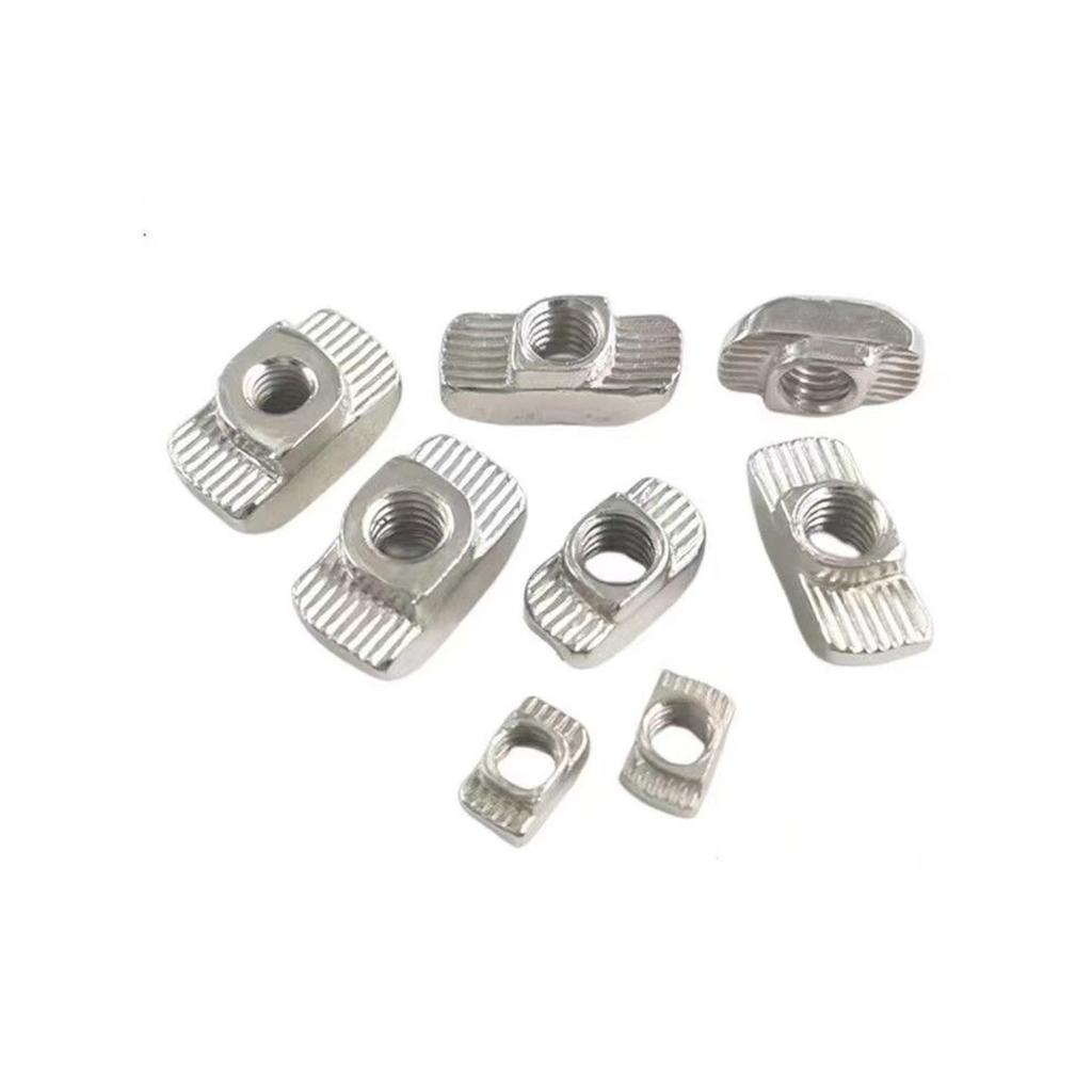 European Standard T-Slot Aluminum Profile Nuts: Wing Nuts M3-M8, Types 20/30/40/45.