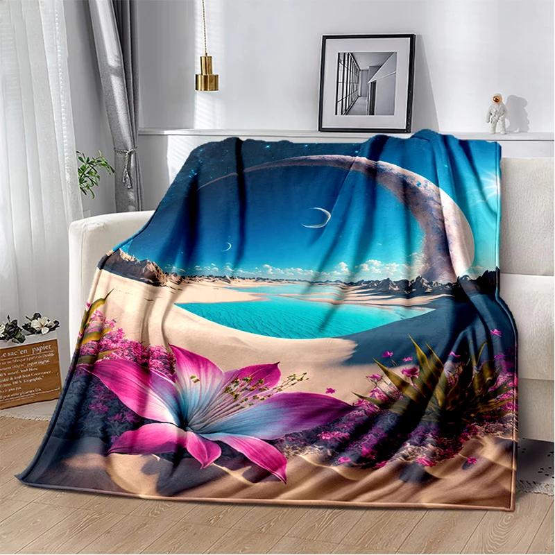 2025 New Style Beauty Colorful Pebble Road Beach Stone Scenery Blanket,Soft Throw Blanket for Home Bedroom Bed Sofa Cover Kids