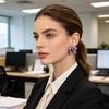 1 пара серег-гвоздиков Сверкающие Яркие Легкие Серьги-гвоздики Форма цветка Серьги для концерта Украшения
