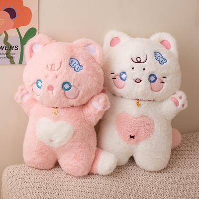 Милая кукла-кошка, кукла-талисман, плюшевая игрушка, детская подушка для сна, праздничный подарок для девочек, тряпичная кукла