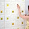 1-10Pcs 70cmx70cm 3D Tile Brick Waterproof Wall Sticker Self-adhesive Foam Panel Wallpaper Bed Room Home Decoration