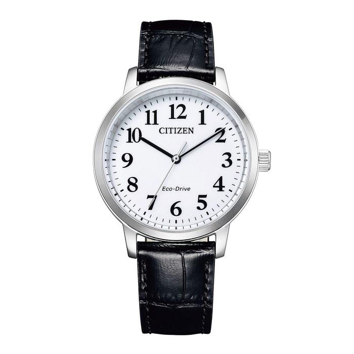 Citizen Мужские часы BJ6541-15A Eco-Drive Кожаные Черный/Серебристый