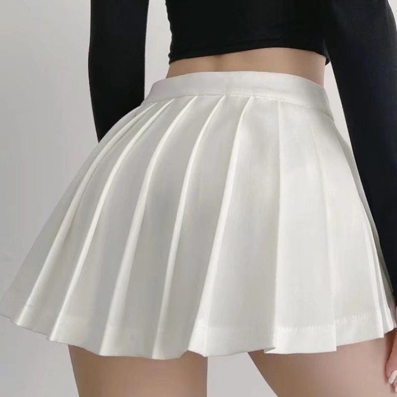 Sexy Women Pleated Skirts High Waist Summer Vintage Mini Skirts Korean Tennis Student White Designed Dance Skirt