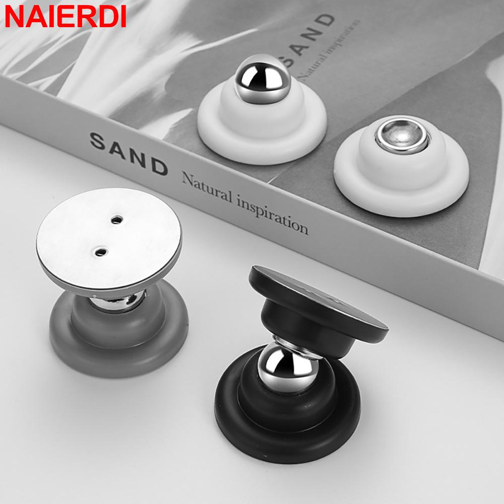 NAIERDI No-drill Silicone Door Stop Strong Magnetic Door Stopper Buffer Anti Collision Silent Door Holder for Home Bedroom