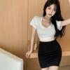 Elasticity Black One-step Skirt Women Summer High Waist Tight Sexy Hot Girl Bag Hip Black Short Skirt Night Club Mini Skirt