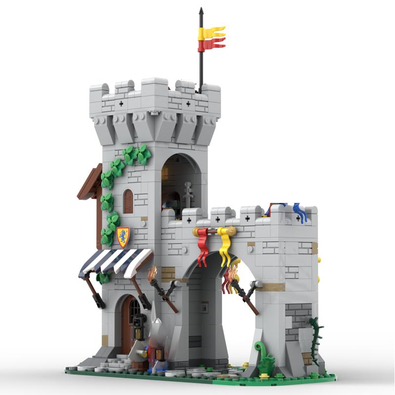 755 деталей MOC-204044 Замок Мелкие Детали Конструктор Модель Строительный Блок Подарок на Детский Праздник DIY Игрушка