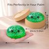 Green Glitter Gel-Filled Squishy Dumpling Stress Relief Toy Fast Rebound Anti-Stress Squeeze for Adults and Kids