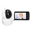 Радионяня с 5-дюймовым дисплеем, удаленным доступом, поворотом, наклоном и зумом, ночным видением, двухсторонним аудиомонитором