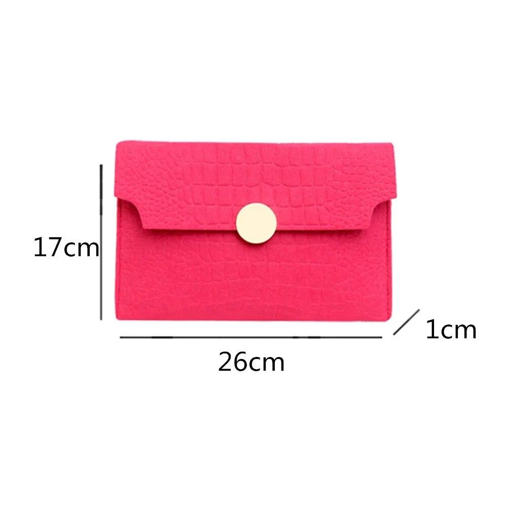 Casual Ladies Clutch Bag New Minimalism Handheld Envelope Bags Felt Indentation Handbag Solid Color Business Women's Bag