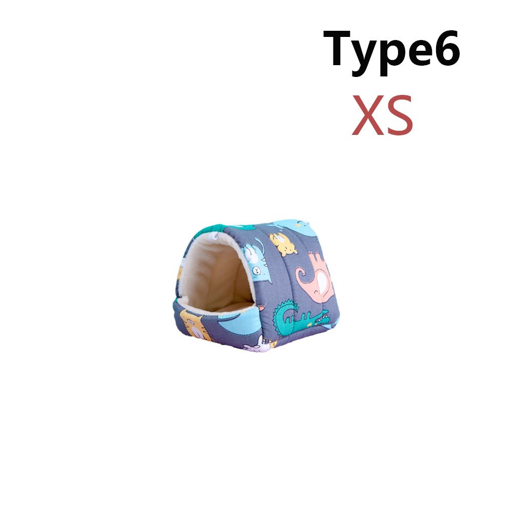 Милая зимняя мини-клетка, удобный теплый коврик, домик для хомяка, спальная кровать для маленьких животных, гнездо для морской свинки