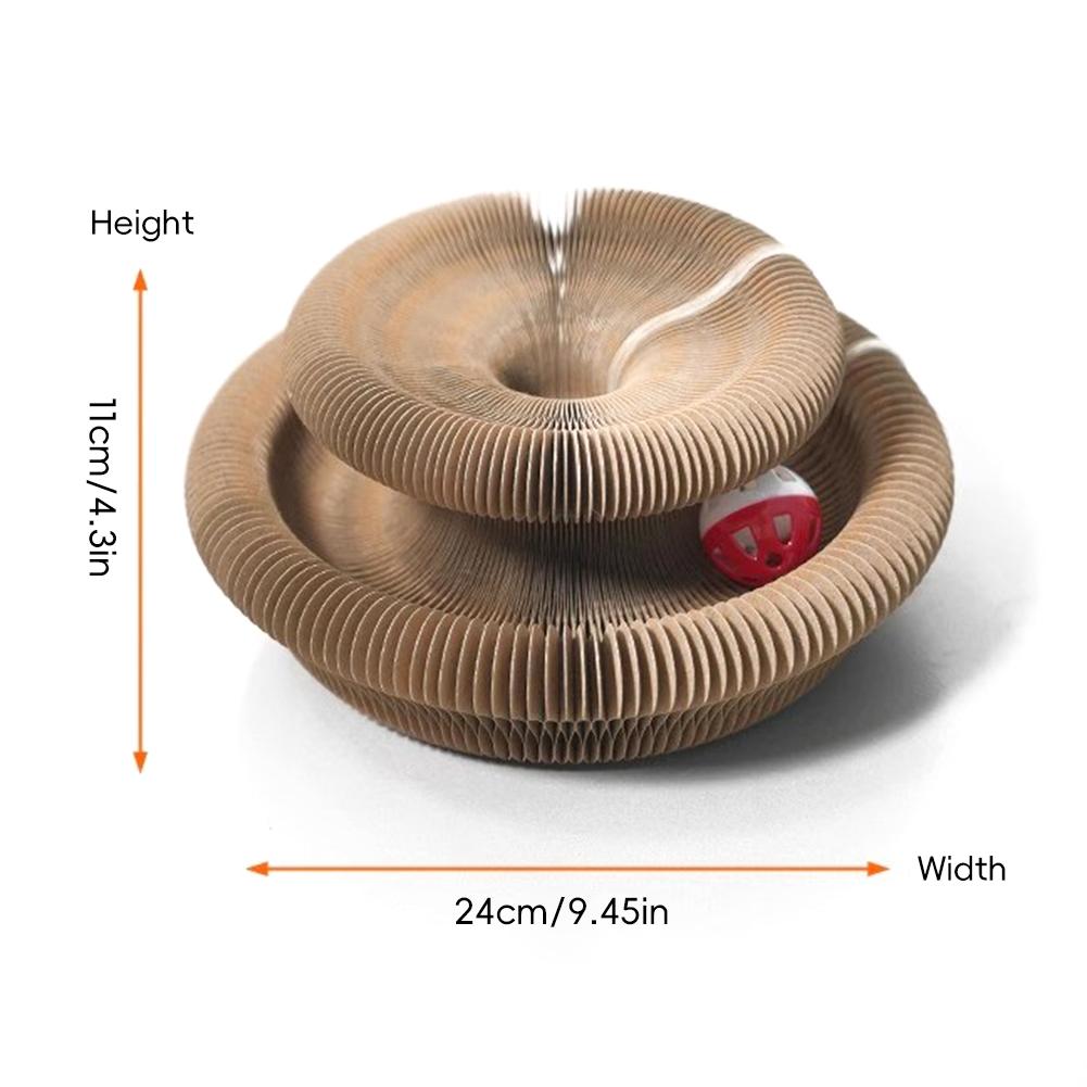 Волшебный орган Когтеточка для кошек Экологичная Расширяемая Коврик-когтеточка для кошек Гофрированный картон Складной Кошачий туннель для игр в помещении Кошачьи товары
