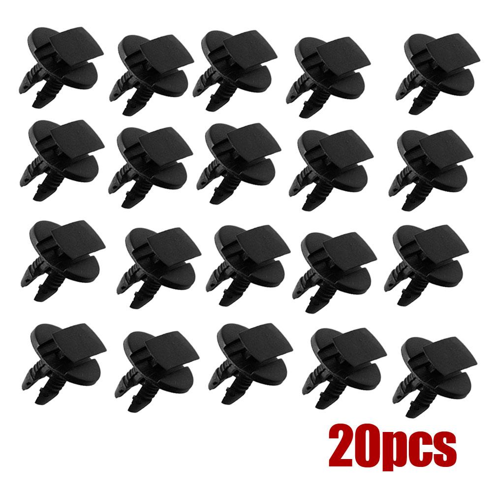 20 шт. для Peugeot Citroen черный пластиковый зажим для салона автомобиля крепеж для автомобиля нажимного типа заклепочный фиксатор бампера крыло фиксированный зажим