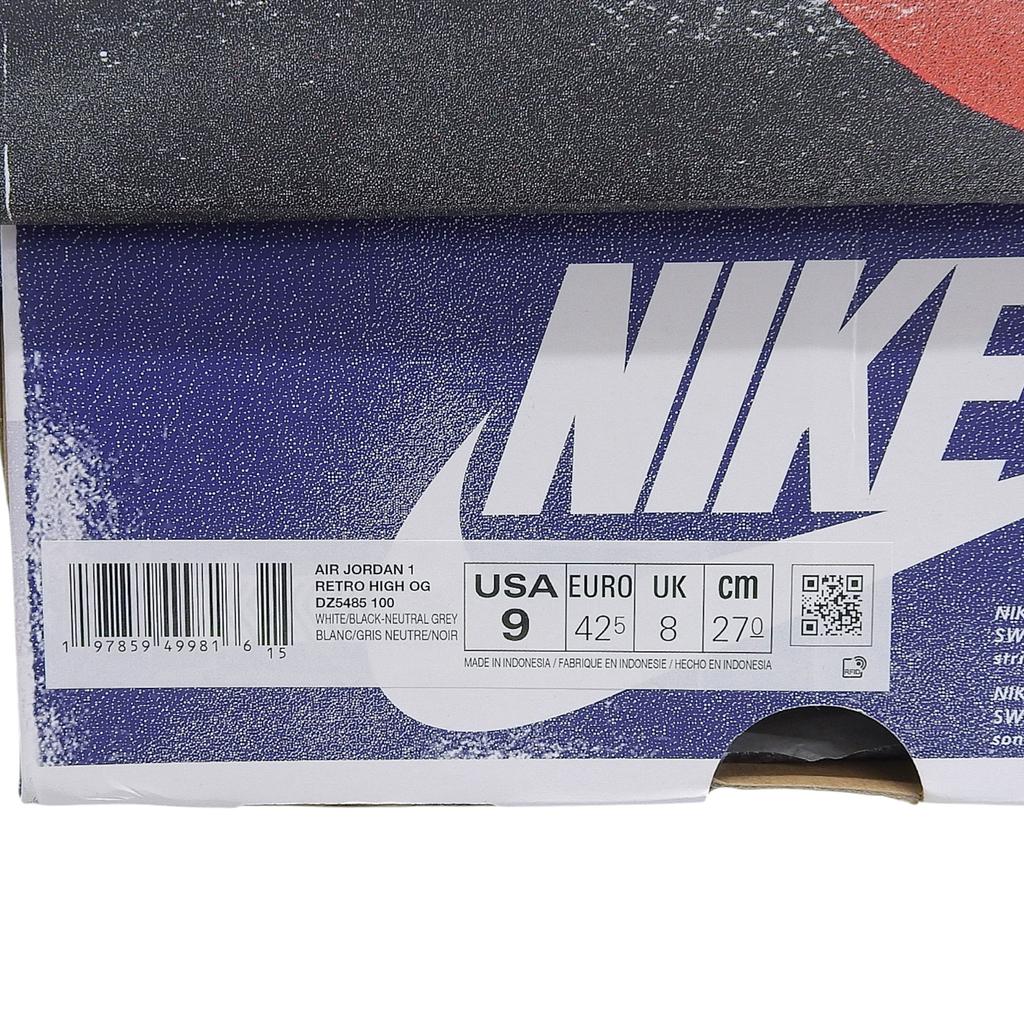 Pristine NIKE High cut sneakers AIR JORDAN 1 RETRO HIGH OG 27 DZ5485-100 Used