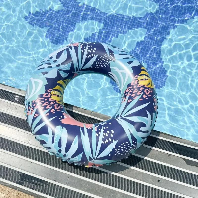 Colorful Leaf Inflatable Toy PVC Adult Swimming Circle Water Sports Inflatable Floating Ring Summer Outdoor Pool Accessories