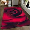 Red Rose Flower Mat Valentine's Day Floor Mats Area Rugs Rose Pattern Print Rug Large Carpet Blue Rose Carpets for Living Room