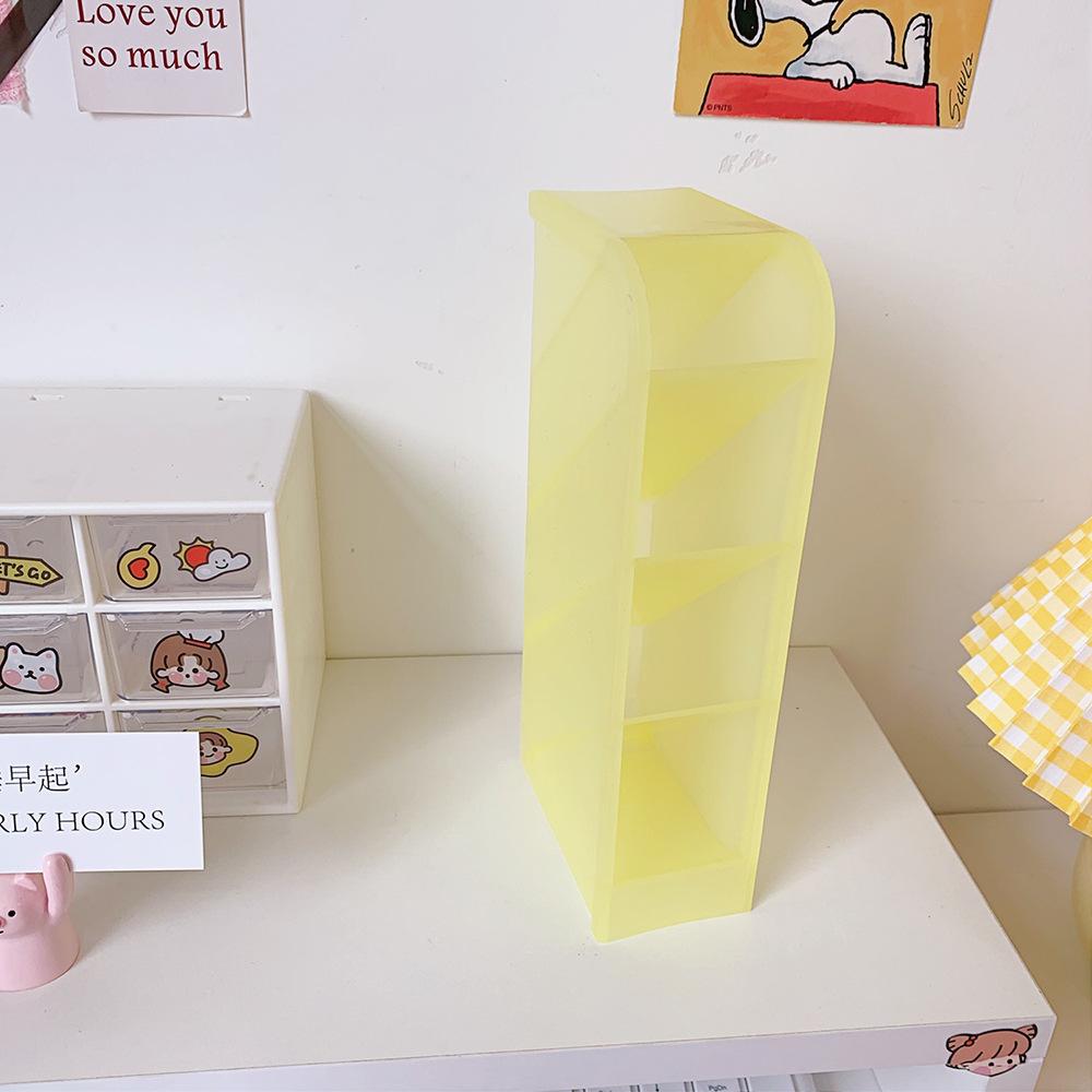 Новый настольный органайзер, держатель для ручек, ящик для хранения кистей для макияжа, 4 сетки, косая вставка, органайзер для хранения, школьные канцелярские принадлежности