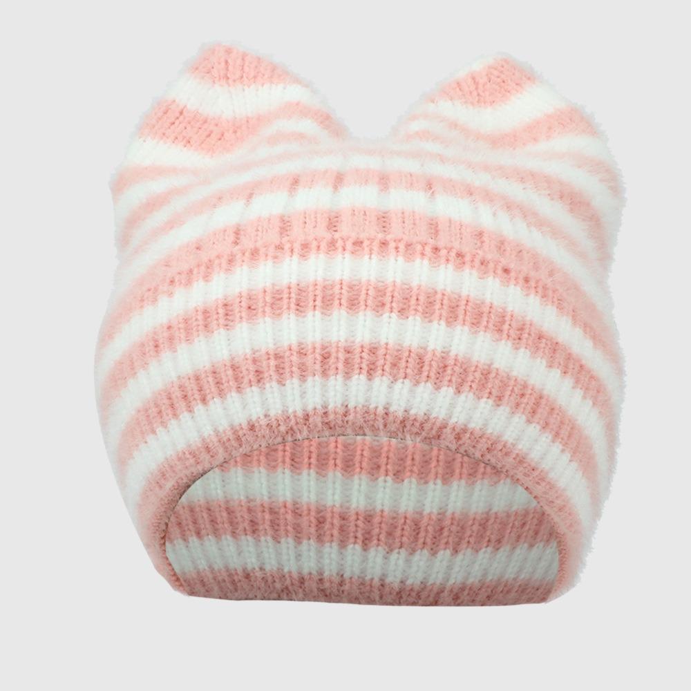 Winter Cat Ears Beanie Hat Soft Ear Protection Wool Cap Casual Wool Knitted Cap Outdoor Wear