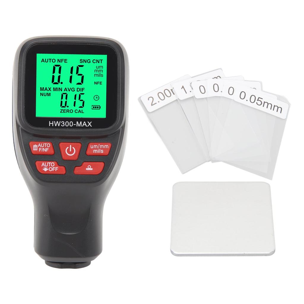 Coating Thickness Gauge High Accuracy Digital Thickness Measuring Tool for Metal Coating Film Paint 0‑2000um