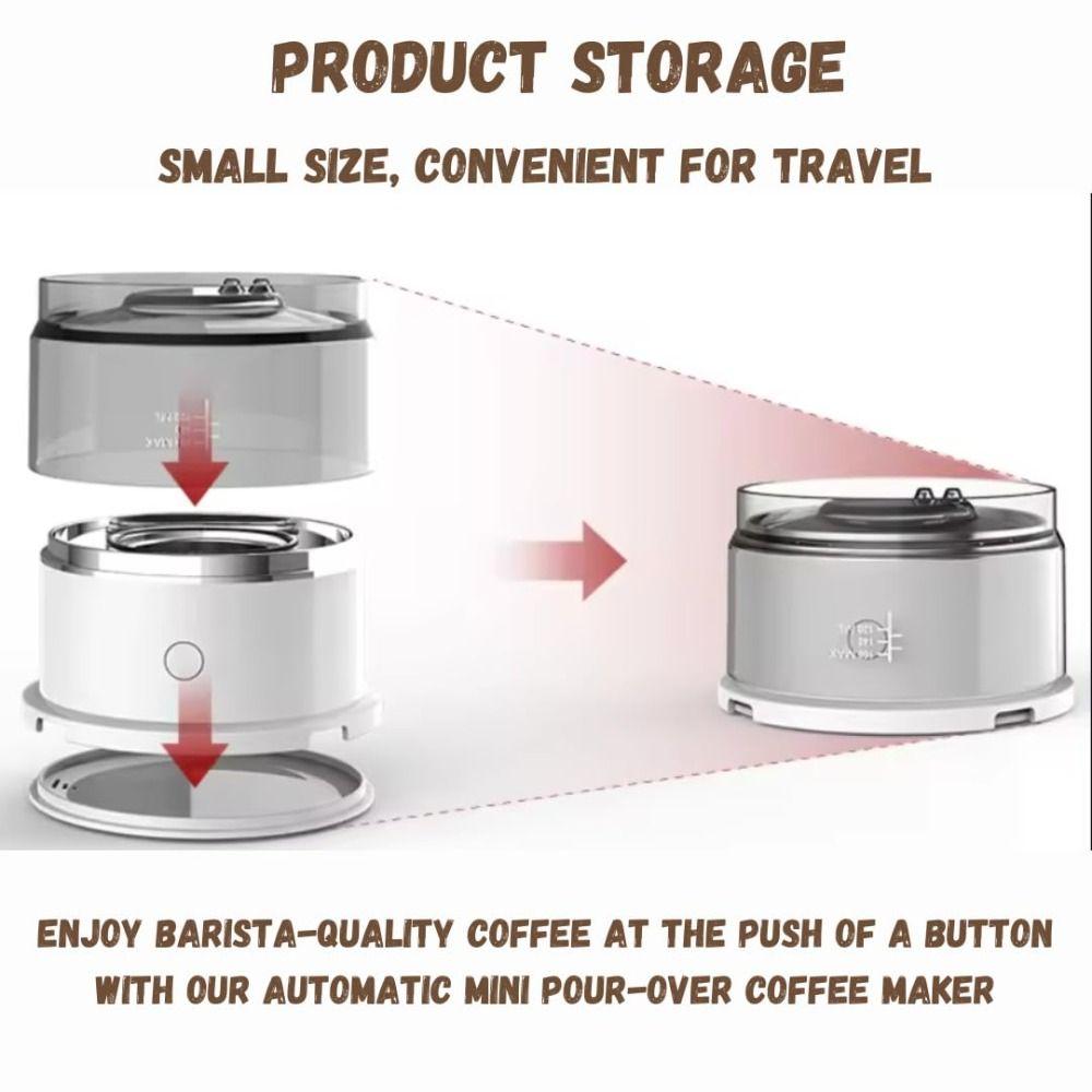 Stainless Steel Filter Portable Coffee Maker Automatic Drip Coffee Maker Home