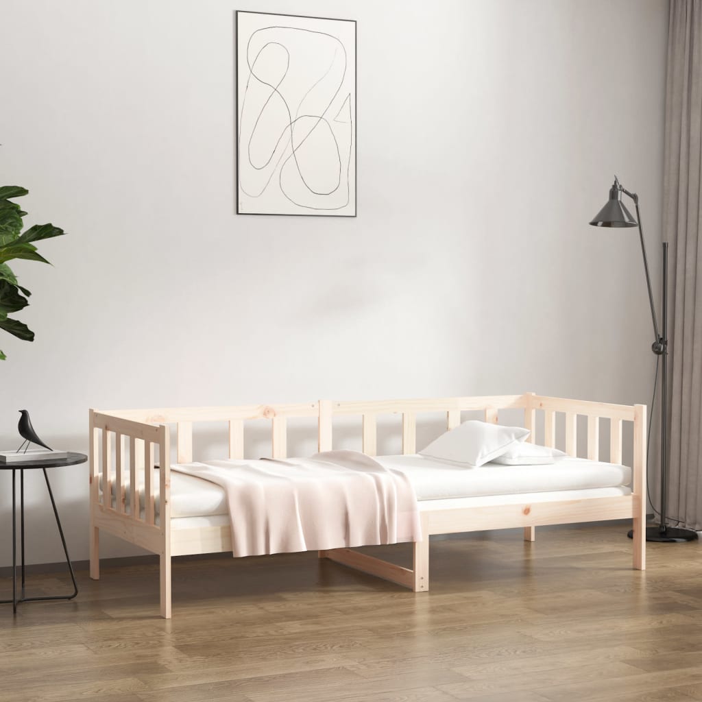 Vidaxl Łóżko Dzienne Bez Materaca, 90X190 Cm, Lite Drewno Sosnowe