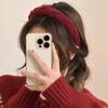 Cloth Red Sponge Headband Camellia Flowers Velvet Hair Band Creative   Girl