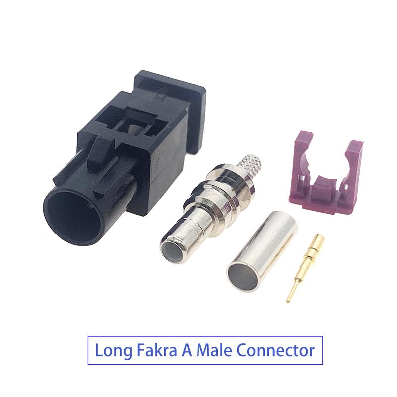 Extension Fakra A B C D E G H K Z Male Plug Crimp RF Coaxial Connector for RG316 RG174 Cable Car Radio FM GPS Antenna Adapter