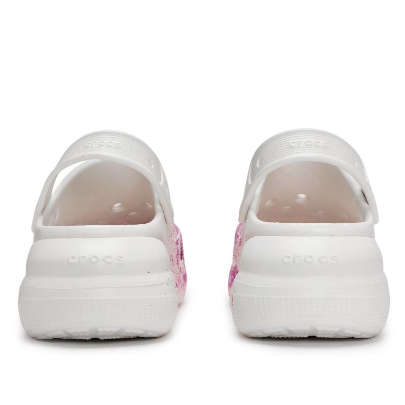 Crocs Crush Clog 811 Manufacturing Chance Encounter Scene Fluid Splash Ink Gift Box Hole Shoes Same for Men and Women White Pink