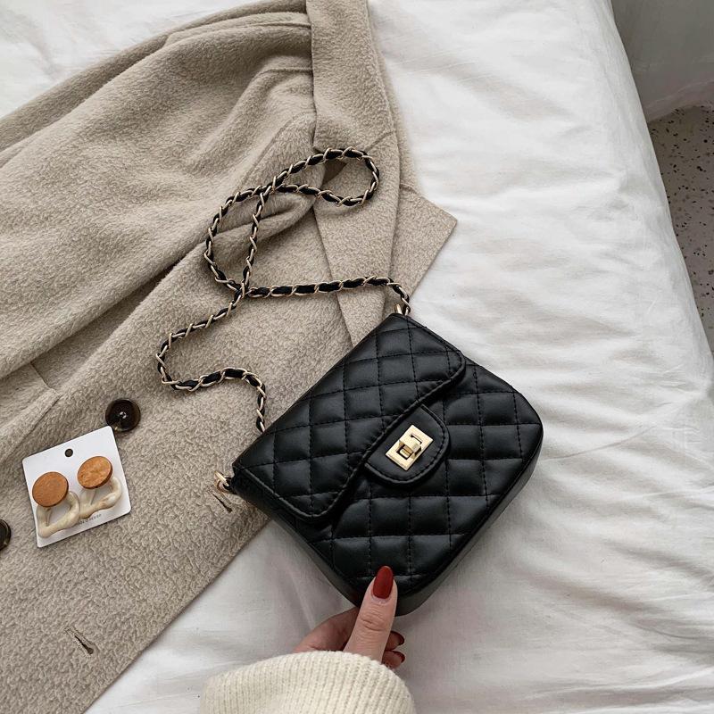Small bag women's 2026 popular new Korean shoulder versatile diagonal span ins fashion diamond chain bag