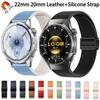 22 мм 20 мм кожаный силиконовый ремешок для Huawei Watch GT6/GT6 Pro/5/GT5 GT4 3 46 мм Сменный браслет для Amazfit Bip 6/GTR/GTS4