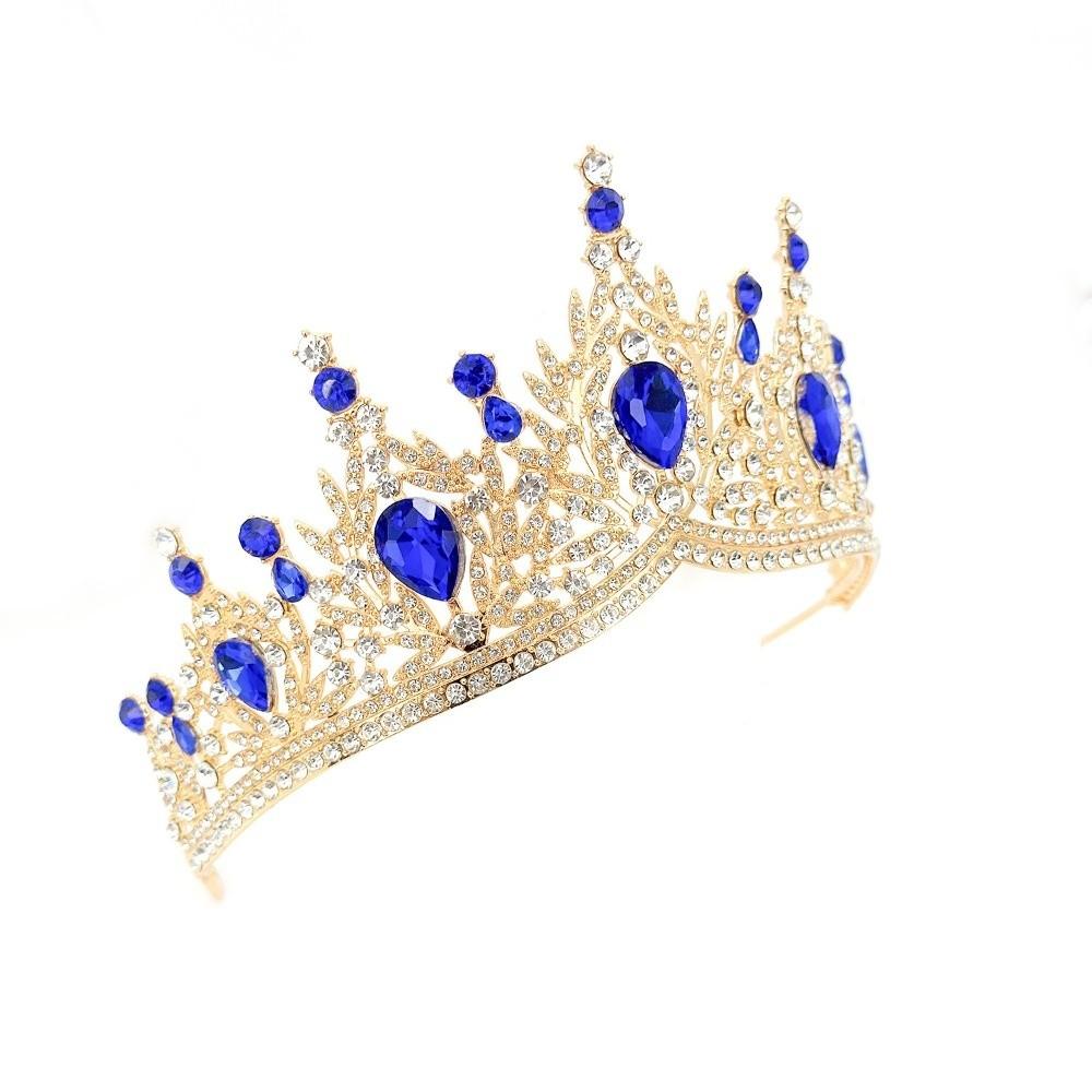 Украшения для волос Барочные Королевские Тиары Роскошная Корона Принцессы Изысканный Свадебный Головной Убор для Женщин Девушек