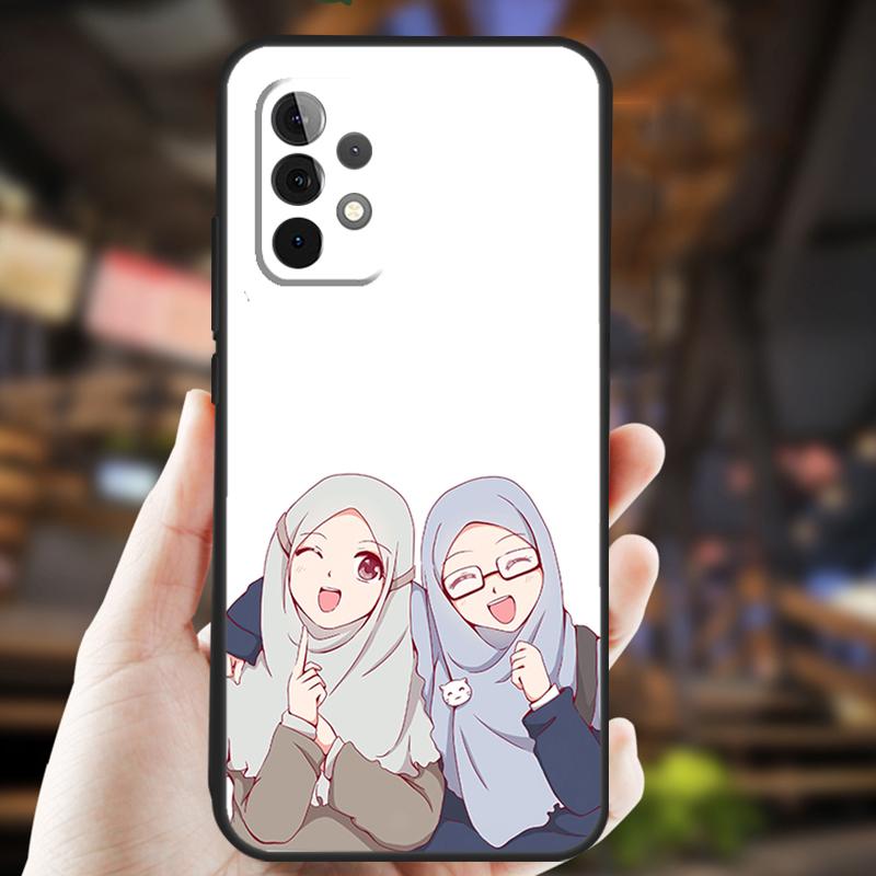 Мусульманский арабский Хиджаб Девочка Чехол Для Samsung Galaxy A05 A06 A22 A53 A33 A26 A16 A56 A36 A32 A52 A54 A34 A14 A55 A15 A35