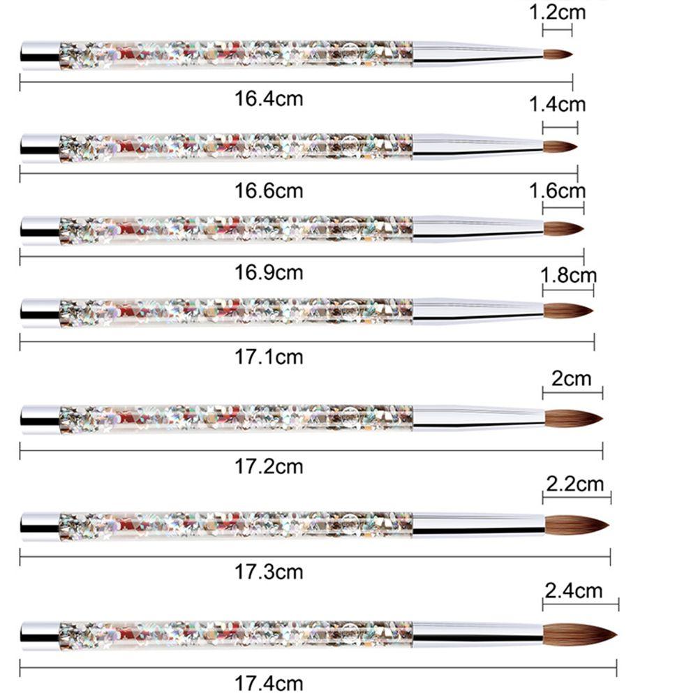 Гель-лак для ногтей, кисть для маникюра, 100% нейлон для акриловой пудры, кисть для дизайна ногтей, акриловая кисть для ногтей