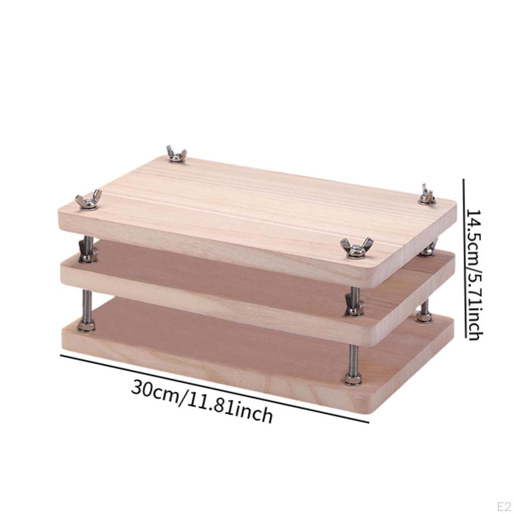 Книжный пресс для переплета книг из дерева Практичный трехслойный переплетный инструмент для