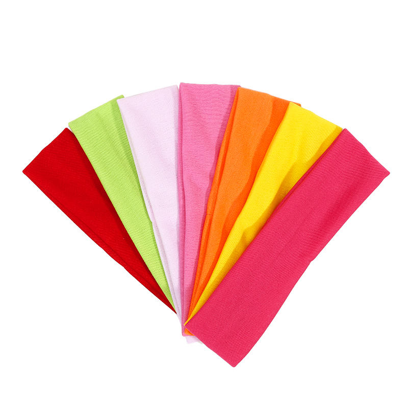 7 шт. Эластичные спортивные повязки на голову для женщин Растягивающиеся Повязки на голову конфетных цветов Модные Повязки для отвода пота Фитнес Йога Бег Велоспорт 2025