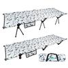 ENIGMATA Camping Cot Outdoor Compact Bed Lightweight Folding Ultra Light Load Capacity 120kg Easy Assembly Aluminum Alloy With Pocket Storage Bag