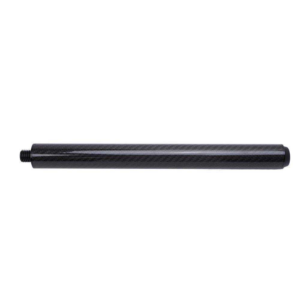 Pool Cue Extension Stick 12 Inch Carbon Fiber Billiards Cue Butt End Extender with Rear Plug for