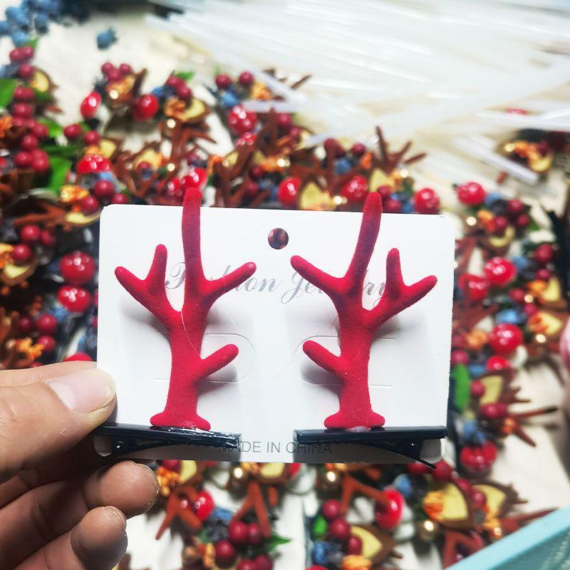 2024 Рождественская заколка для волос в виде оленьих рогов для детей